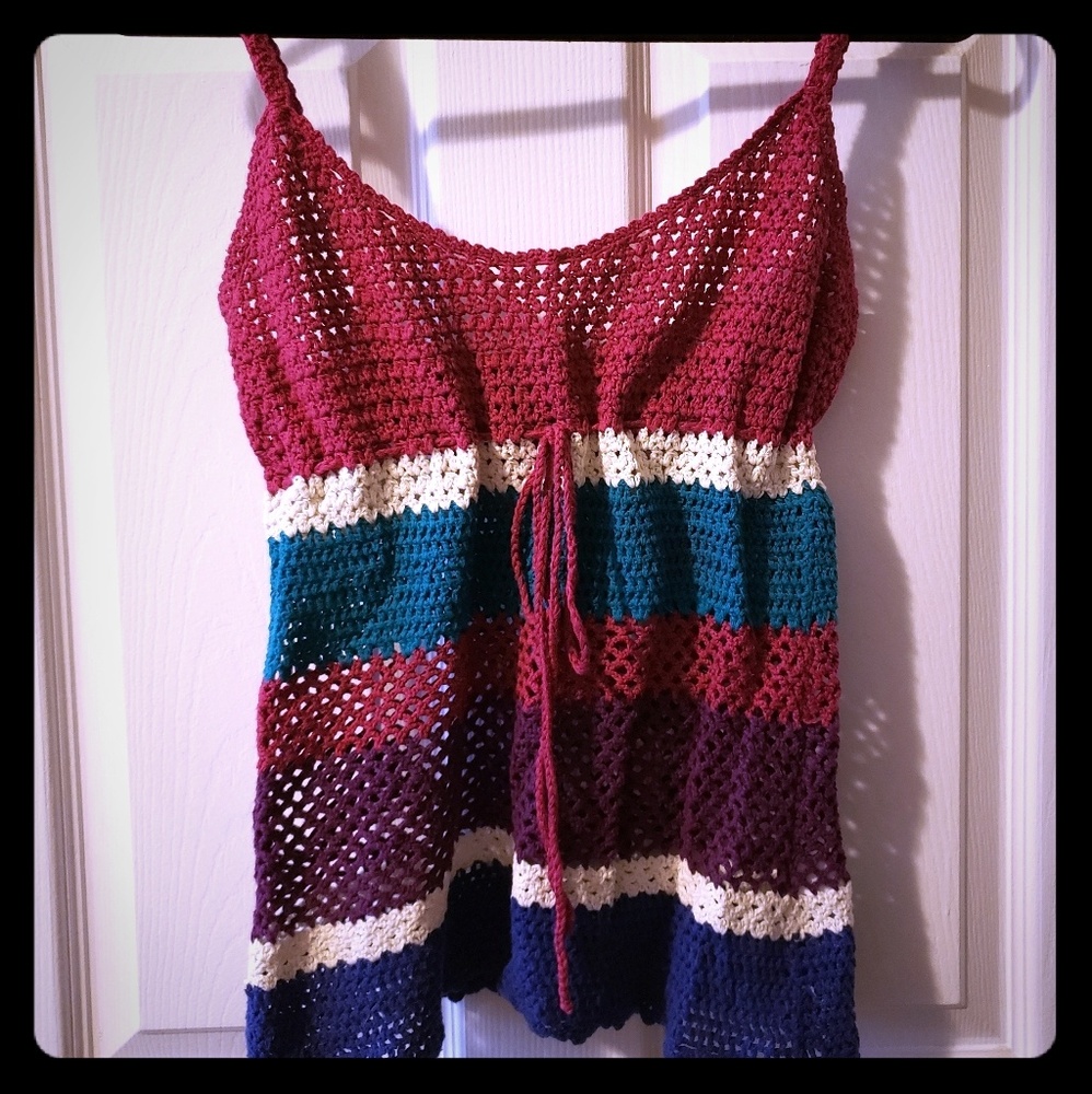 Old Navy Crochet Babydoll Tank Top